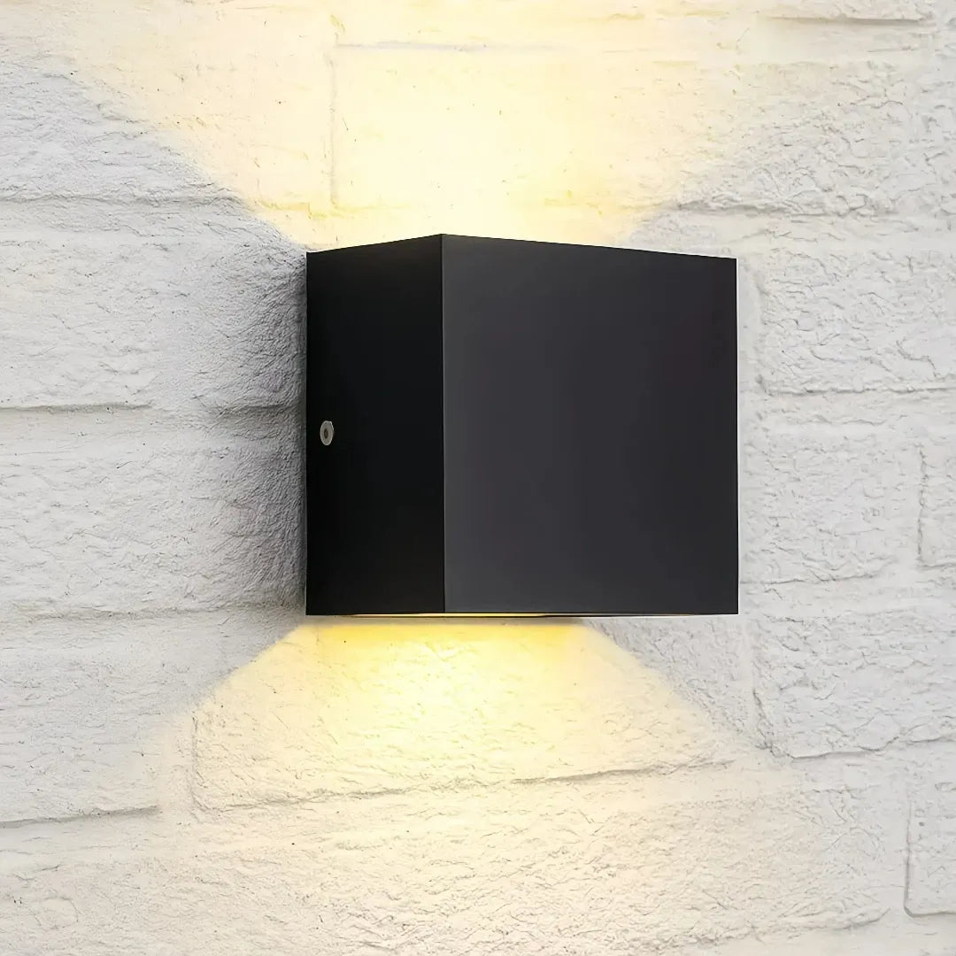 Eckige LED Außenwandleuchte Up & Down, IP65, verstellbarer Abstrahlwinkel