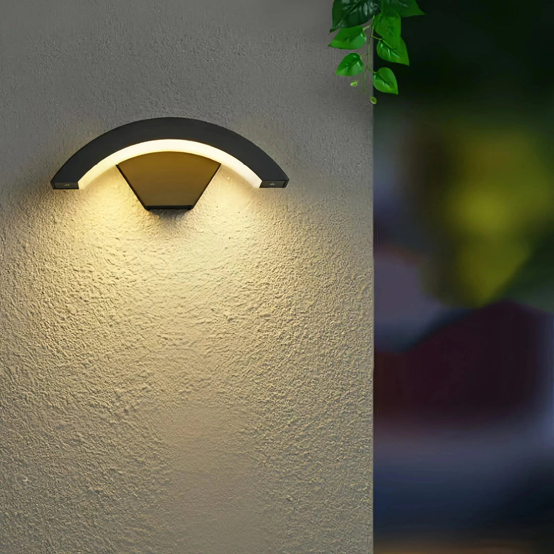 Außenwandleuchte mit Bewegungsmelder, IP65, modern, Schwarz