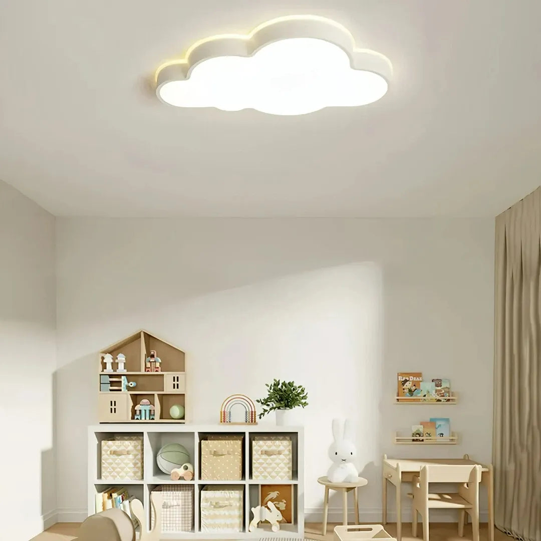 Moderne Wolken-Deckenleuchte in Weiß fürs Kinderzimmer