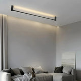 LED Deckenlampe schwarz lang, minimalistisches Design