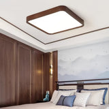  Skandinavische LED Deckenleuchte aus Holz im Wohnzimmer