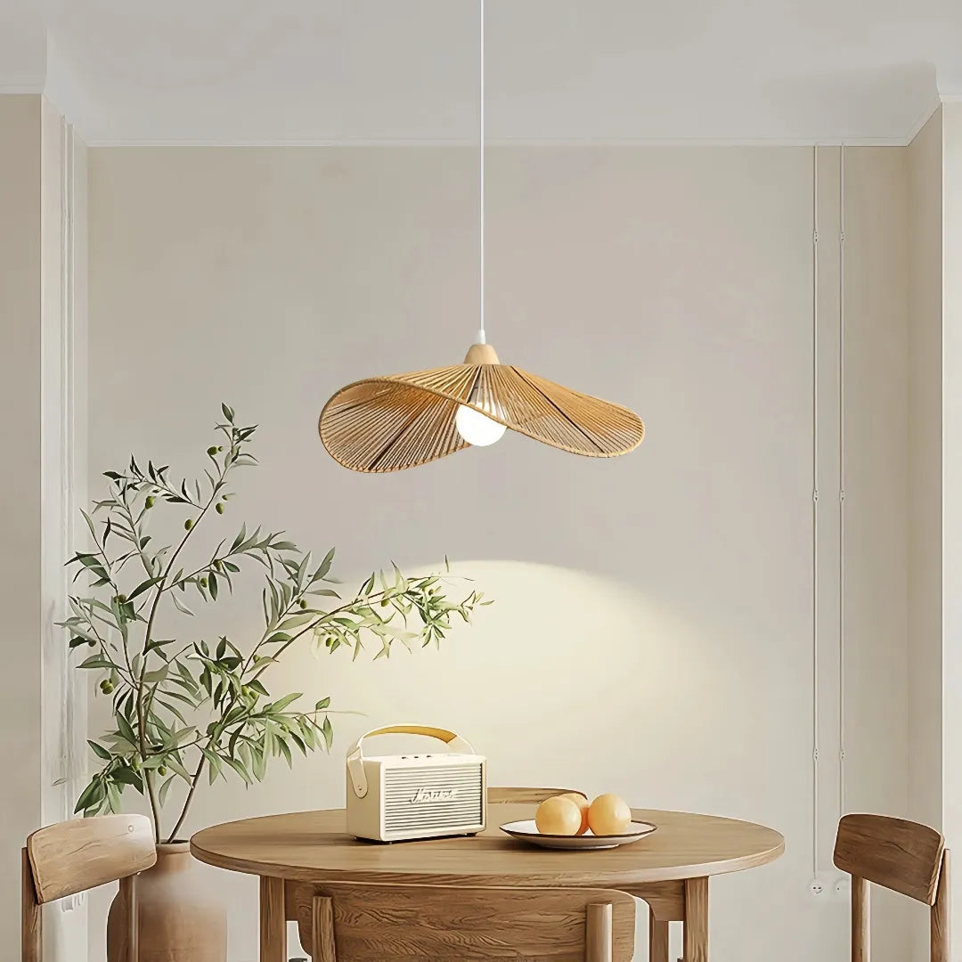 Boho Pendelleuchte aus handgeflochtenem Seil für Esszimmer