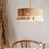 Boho Pendelleuchte aus Seil für Esszimmer