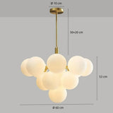 Bubble Pendelleuchte mit Opalglas-Kugel für Esszimmer