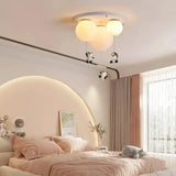 Weiße Panda-Deckenlampe fürs Kinderzimmer im Ballon-Design