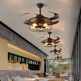 Deckenventilator mit Licht in Schwarz, Industrial Design