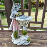 Dekorative Solar-Gartenleuchte mit Mädchenfigur