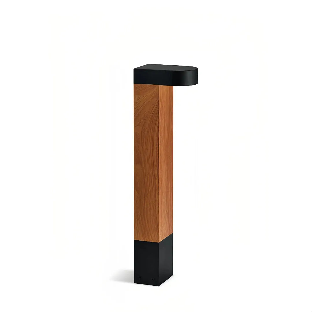 Design-Pollerleuchte in Holzoptik IP65 für den Außenbereich