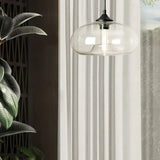 Einflammige Glas-Pendelleuchte im Mid-Century-Stil fürs Esszimmer