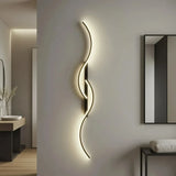 Moderne LED-Wandleuchte, geschwungen, dimmbar