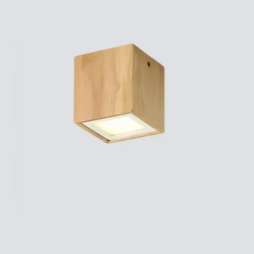 Holz Aufbaustrahler im skandinavischen Stil mit LED für den Flur