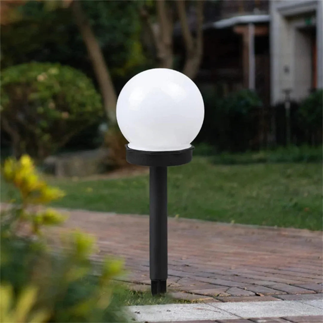Solar-LED-Gartenleuchte Kugel mit Erdspieß, IP65