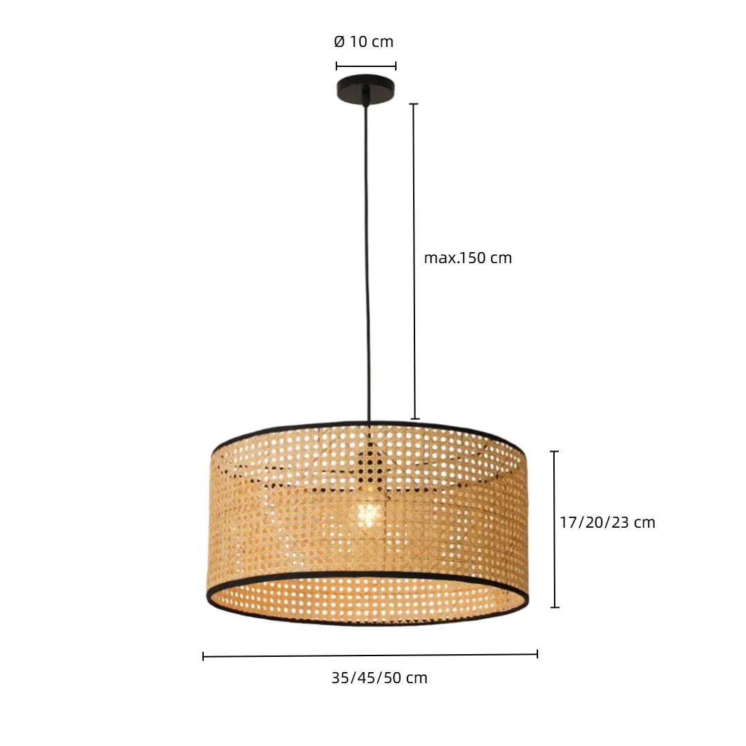 Rattanlampe für Esszimmer in 35 cm, 45 cm und 50 cm