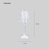 Kabellose LED-Tischlampe im Kristall-Design aus Acryl mit Touchschalter