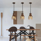 Kleine Pendelleuchte Geweih im Landhausstil für Esszimmer