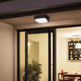 Moderne LED-Deckenleuchte in Schwarz für Terrasse und Balkon