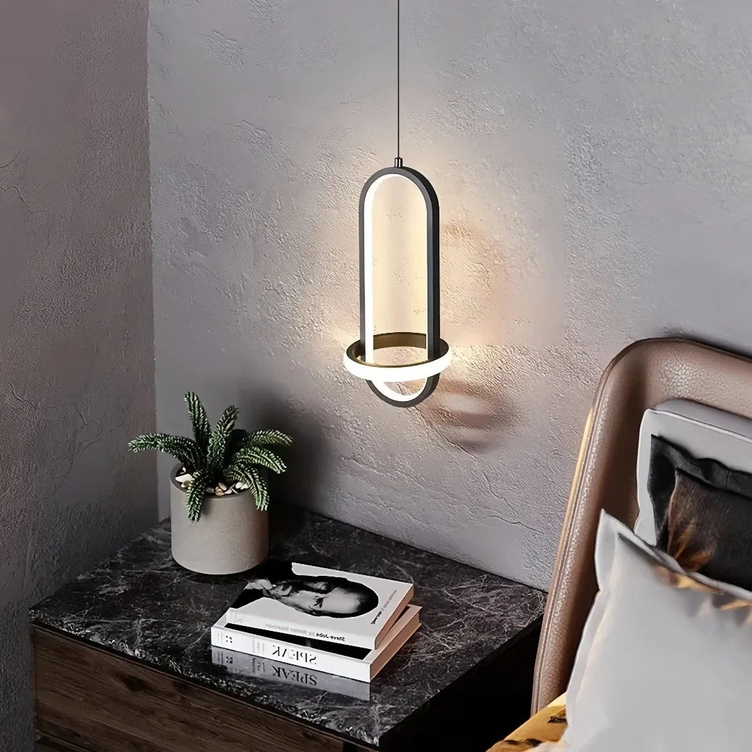 Kleine moderne LED-Pendelleuchte fürs Schlafzimmer