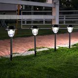 LED-Solar-Erdspießleuchte für den Garten, Edelstahl, IP65