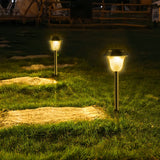 LED-Solar-Erdspießleuchte für den Garten, Edelstahl, IP65