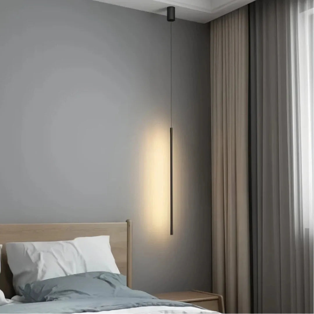 Kleine schwarze Pendelleuchte höhenverstellbar für Schlafzimmer