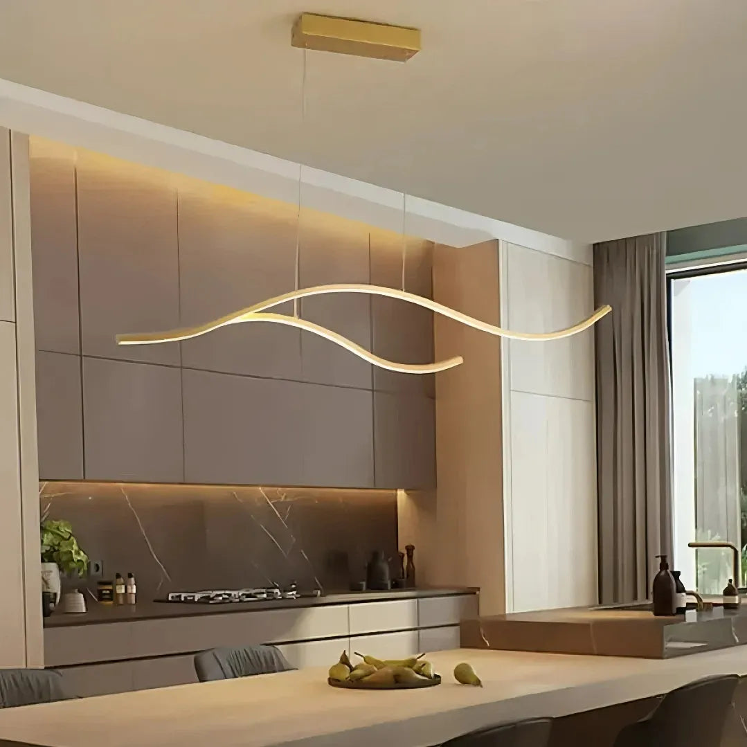 Moderne Pendelleuchte im Wellen Design für Esszimmer
