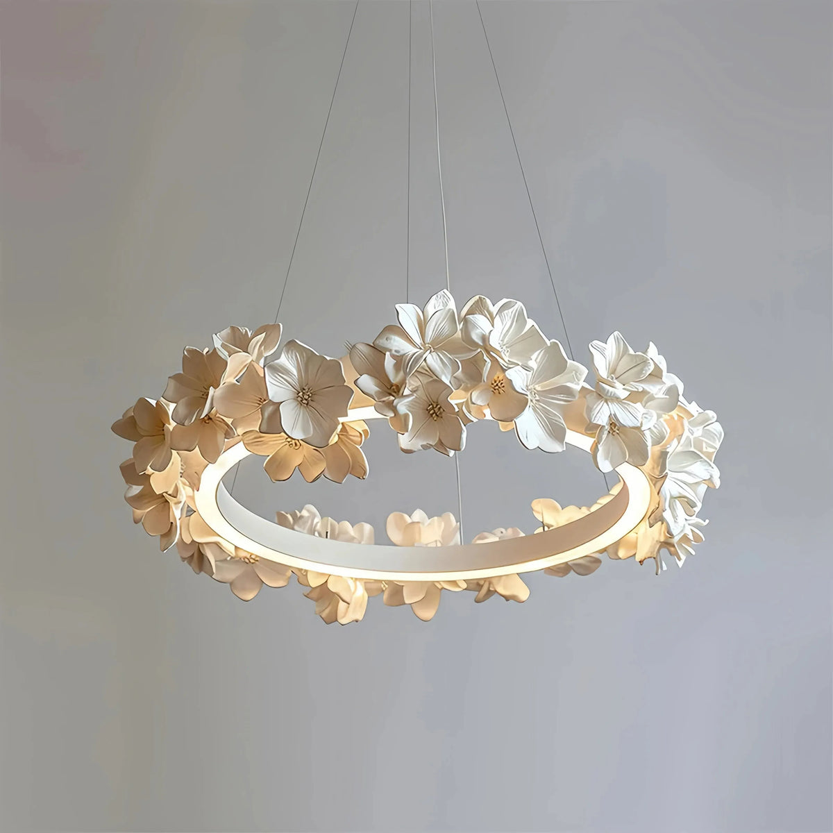 Dimmbare LED Pendelleuchte im Blumen-Design für Wohnzimmer