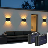 LED Solar-Außenwandleuchte IP65 für Terrasse und Veranda