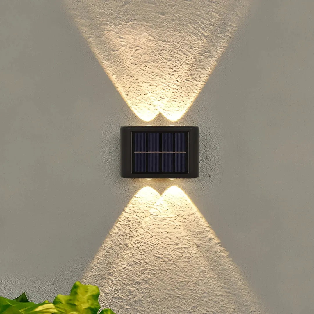LED Solar-Außenwandleuchte IP65 für Terrasse und Veranda