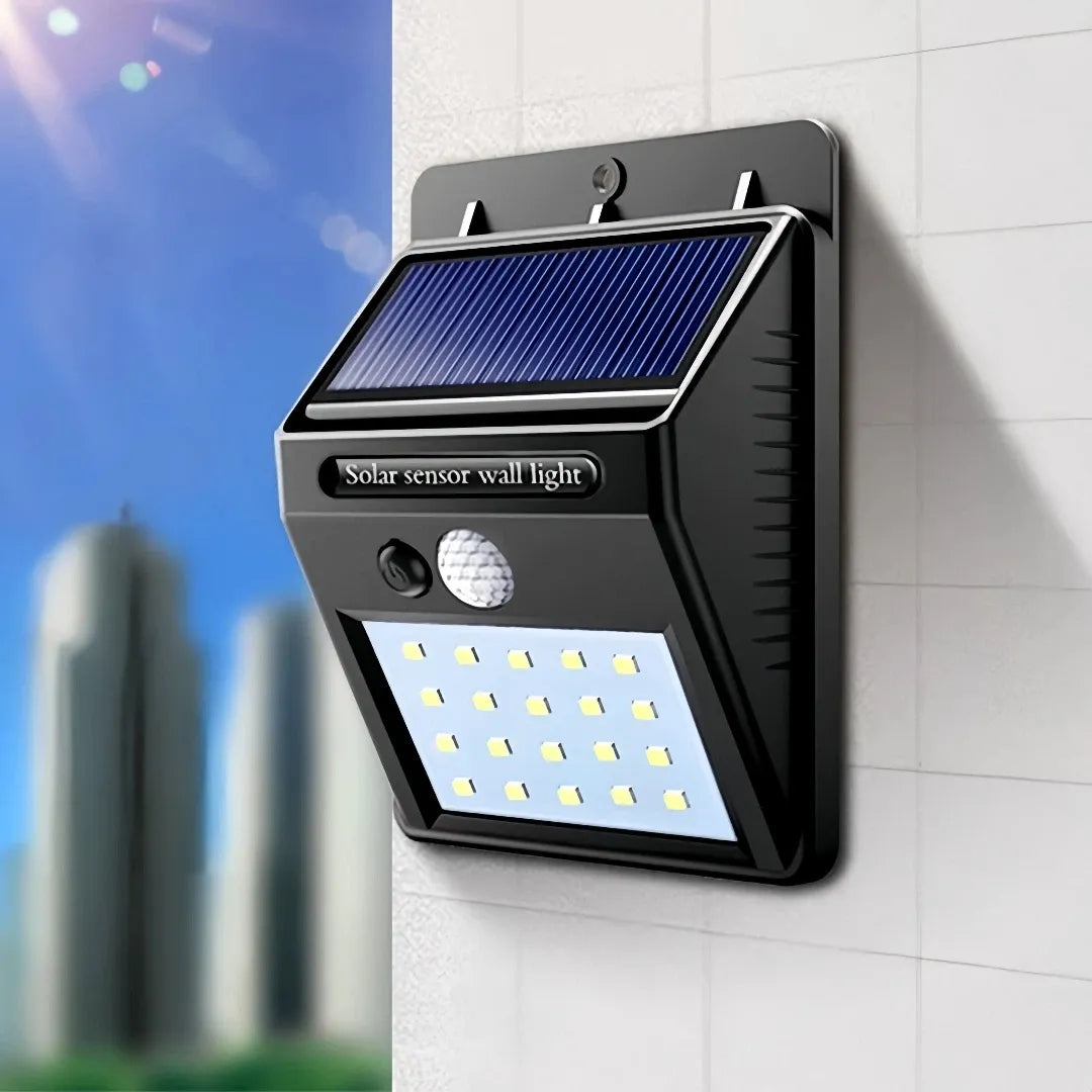 LED Solar-Außenwandleuchte mit Bewegungsmelder, IP65