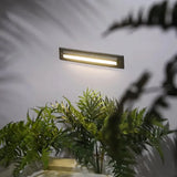 LED Außen-Wandeinbauleuchte in Schwarz, rechteckig, IP65