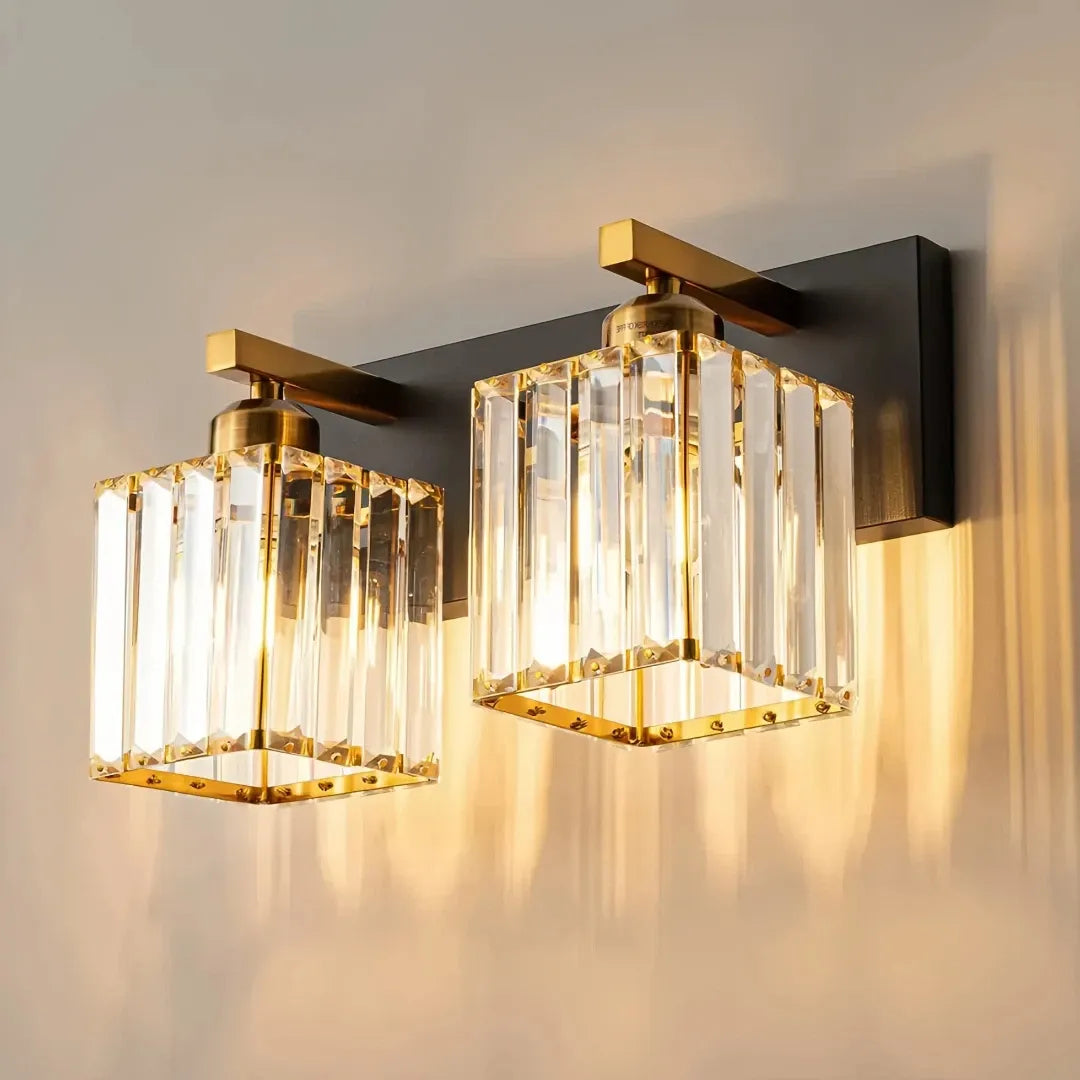 LED Badezimmer-Wandleuchte mit Kristall-Lampenschirm, IP44