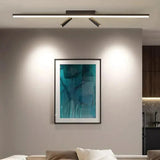 Moderne LED-Deckenleuchte mit Spots in Schwarz für Wohnzimmer