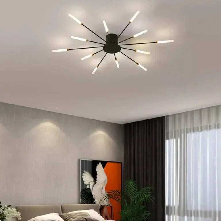 Deckenleuchte Sputnik modern dimmbar aus Metall für Wohnzimmer