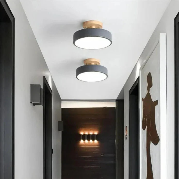 LED Deckenleuchte rund für den Flur im skandinavischen Stil