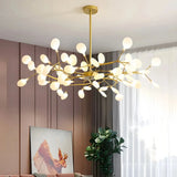 LED Kronleuchter modern mit Blattdesign für das Wohnzimmer