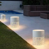 Outdoor Stehlampe aus Edelstahl, Weiß, IP54