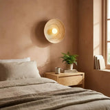 LED Wandleuchte Innen, Rund, Japanischer Stil fürs Schlafzimmer