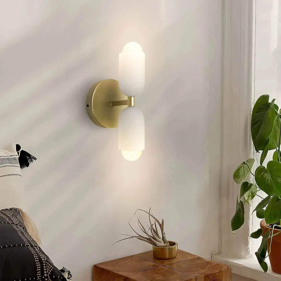 Glas-Wandleuchte mit dekorativem Up-/Down-Licht