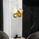 Buntglas Cluster-Pendelleuchte 4-flammig für Esszimmer