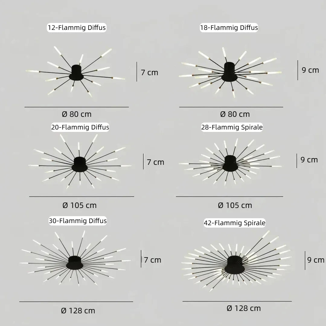 Fernbedienung der dimmbaren Sputnik-Deckenleuchte