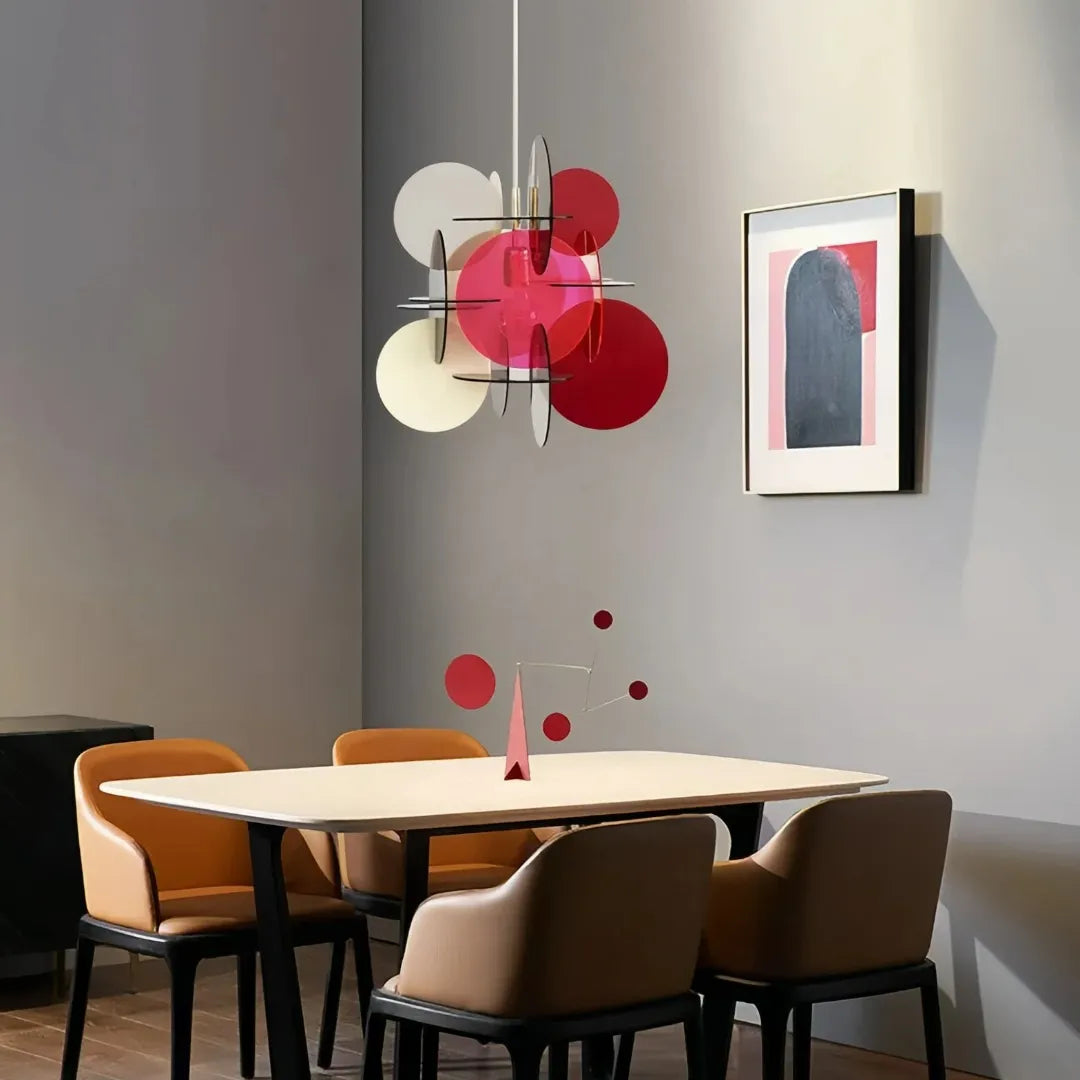Moderne Designer-Pendelleuchte für den Esstisch in Mehrfarbig