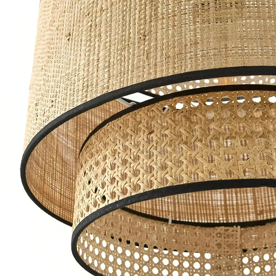 Mehrschichtige Flechtstruktur des Rattan-Lampenschirms