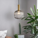 Vintage Glas-Pendelleuchte für das Esszimmer