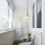 Vintage Glas-Pendelleuchte für das Esszimmer