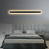 Lange schwarze LED Wandleuchte, dimmbar, modernes Design