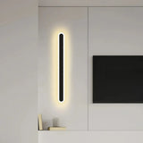 Lange schwarze LED Wandleuchte, dimmbar, modernes Design