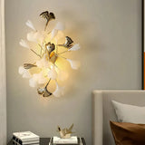 Modern Wandleuchte Blatt aus Keramik für Esszimmer