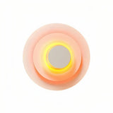 Moderne LED-Wandleuchte in Blumenform – rund & flach, aus Metall