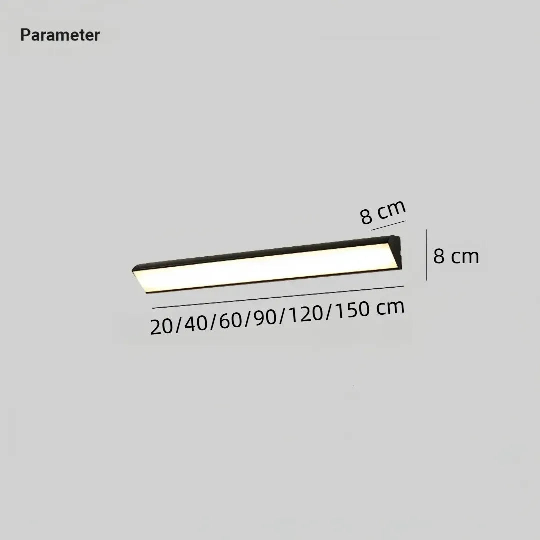 LED-Außenwandleuchte in Schwarz mit mehreren verfügbaren Längen