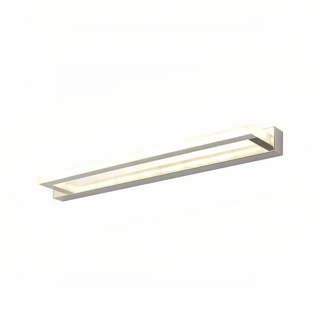 LED-Bad-Spiegelleuchte aus Edelstahl mit Acrylschirm